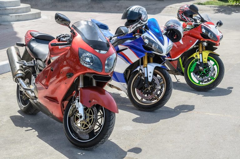 Bajaj Auto Q2 results: sports motorcycles parked in a row