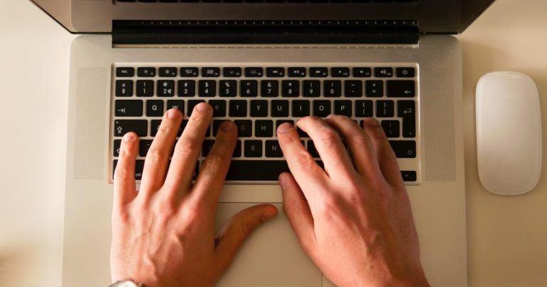 Dark cloud cover pattern nifty - laptop typing hands