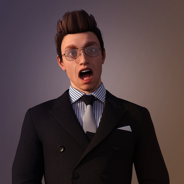 Earnings surprise: a businessman in a suit looking astonished with his mouth open