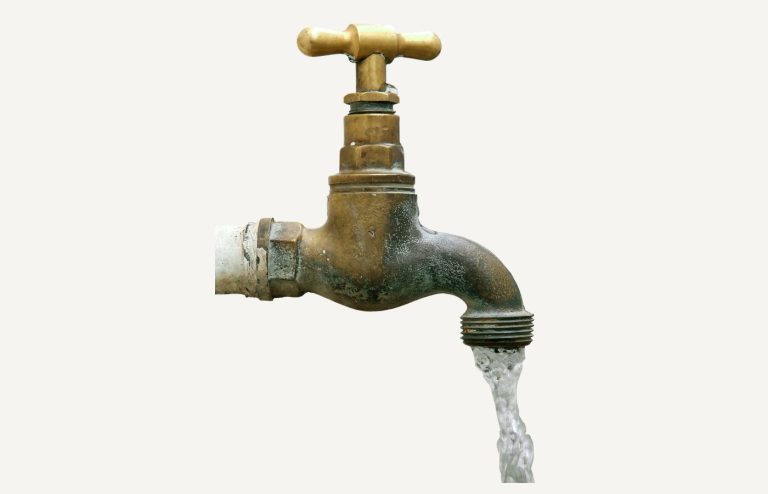 ETF liquidity window idea shown as an old brass water tap releasing a steady stream of water