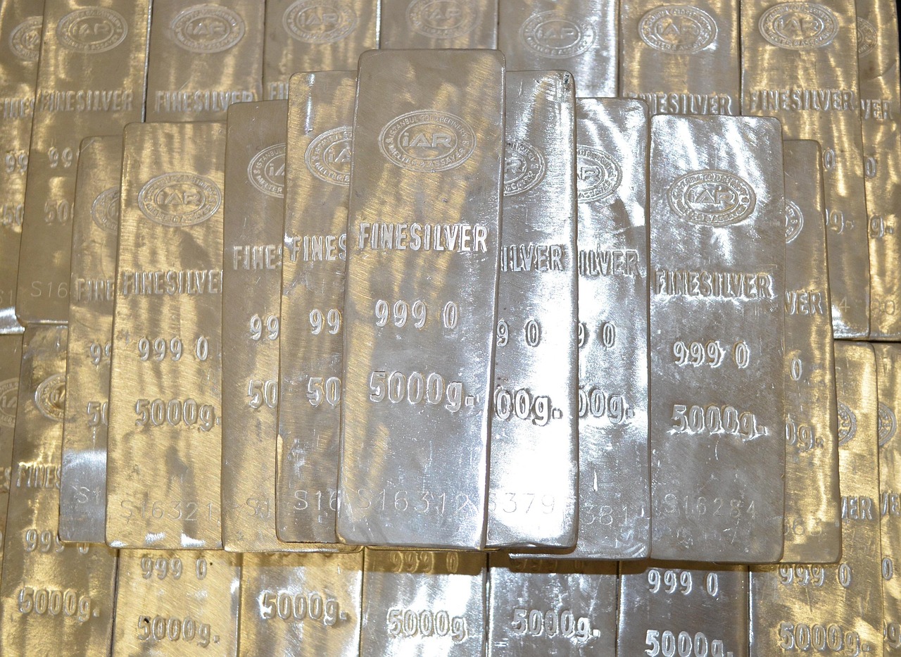 Silver ETF in India: stacked fine silver bars of 999 purity