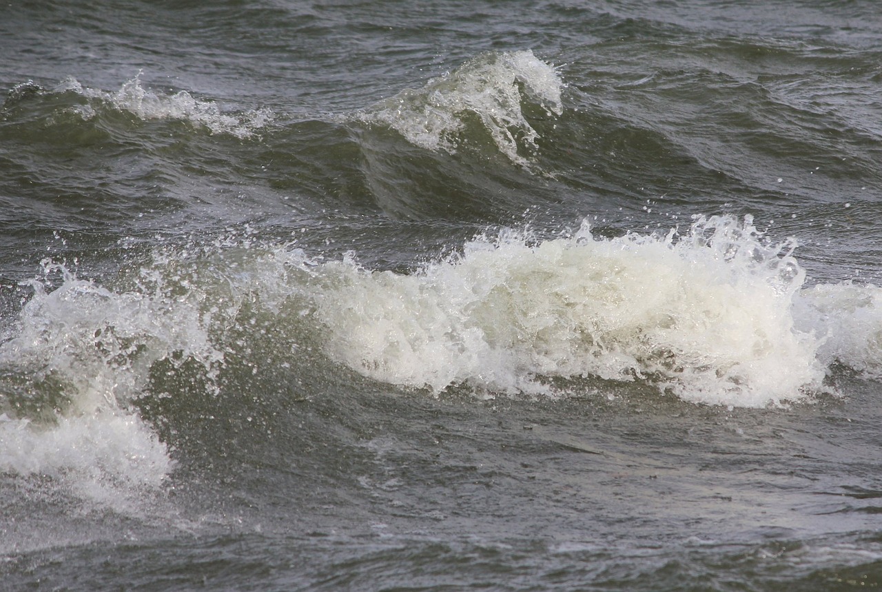 Choppiness index: rough, choppy grey water with breaking waves, like a market moving sideways