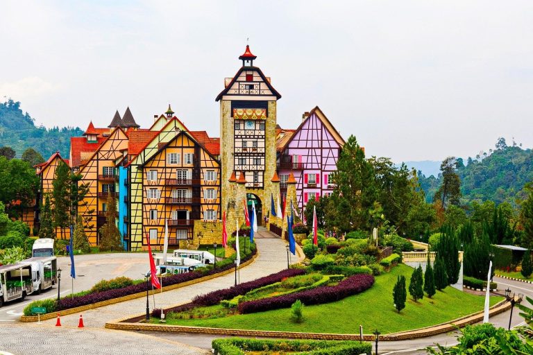 Mahindra Holidays Q2 results: a hill resort with colourful buildings, gardens and a driveway