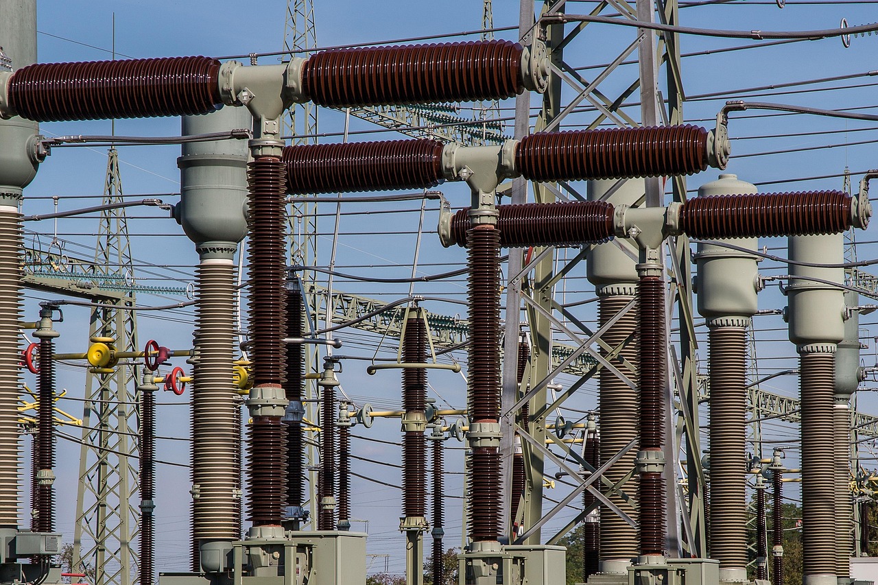 CG Power Q2 results: high-voltage transformer bushings and insulators at an electrical substation