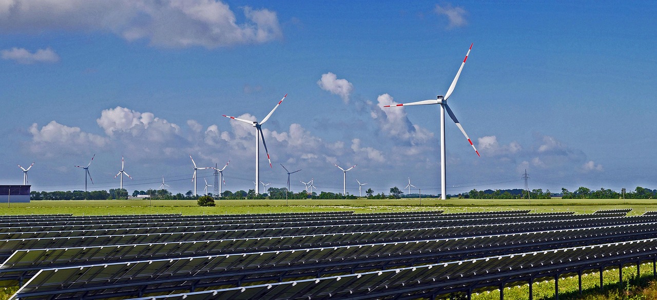 JSW Energy Q2 results: solar park and wind turbines generating power