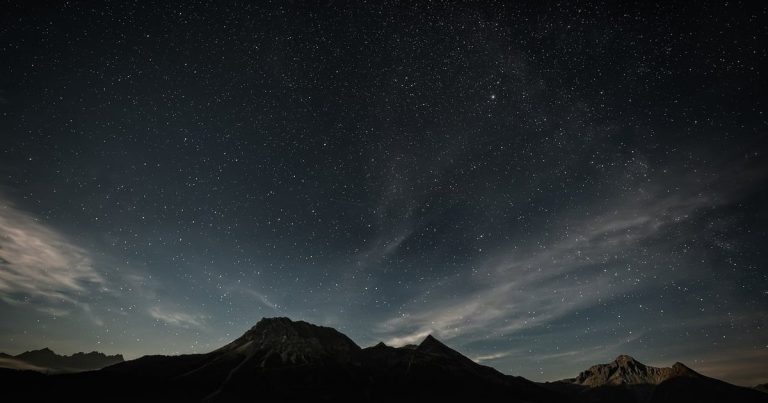 Morning star evening star - starry night sky