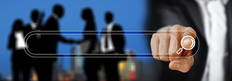 IPOs this week: silhouettes of business people shaking hands beside a search bar