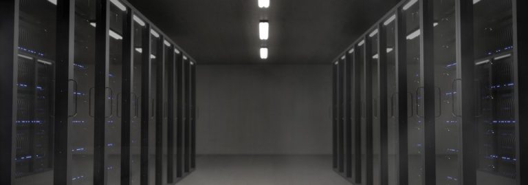 Rows of server racks in a dark data centre for the Sensex Nifty October 13 recap