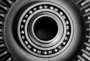 Timken India Q2 results: close-up of a steel ball bearing inside a gear